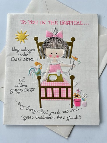 buzza cardozo Unused Vintage Get Well peek-a-boo Card