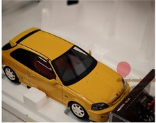 Motorhelix 1:18 Honda Civic Type R EK9 Alloy Model Car birthday Gifts Yellow