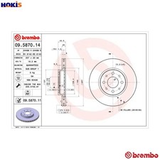 2x BRAKE DISC 09.5870.11 FOR FIAT 178 E5.027 1.5L 188 A4.000 1.2L 4cyl SIENA