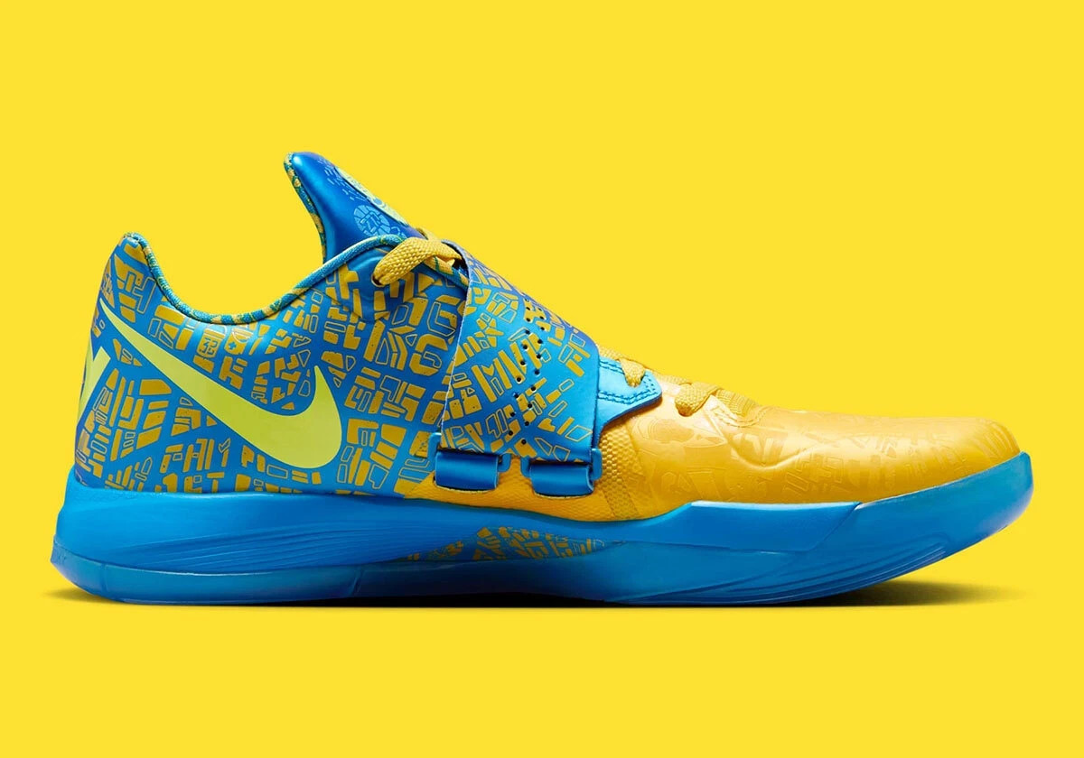 NEW Nike Zoom KD IV Men's Multi Size Photo Blue/Lemon Twist FZ5916