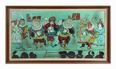Jonathan White Gemini Odd Fellows Oil Painting on Canvas Surrealist Art Large