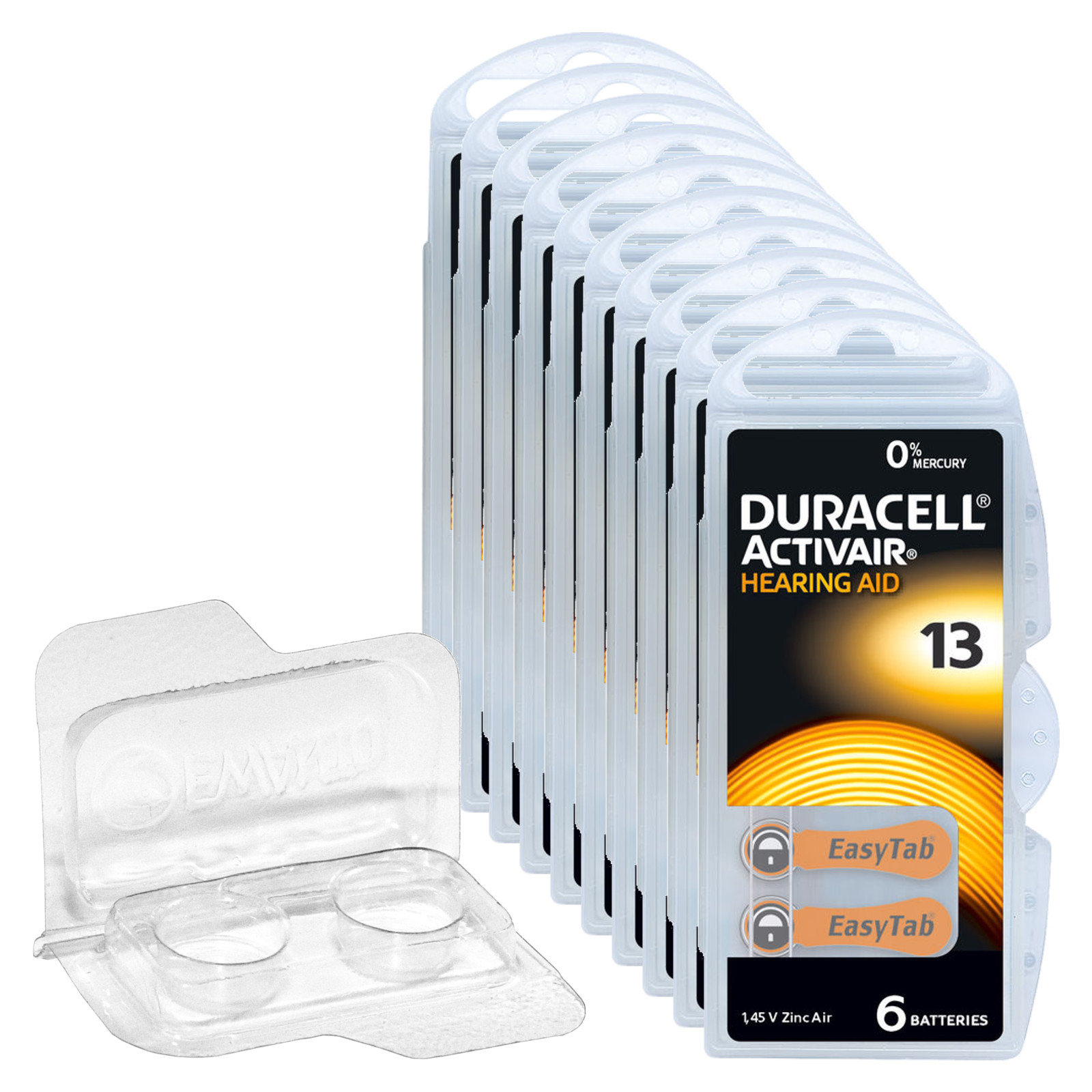 60 Duracell Activair Hörgerätebatterien PR48 Orange 13 Box für 2 Zellen