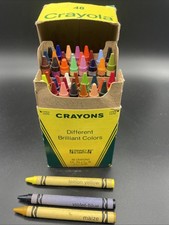 1980 s Crayola Crayons 48 Count Box Binney Smith Retired Discontinued Colors