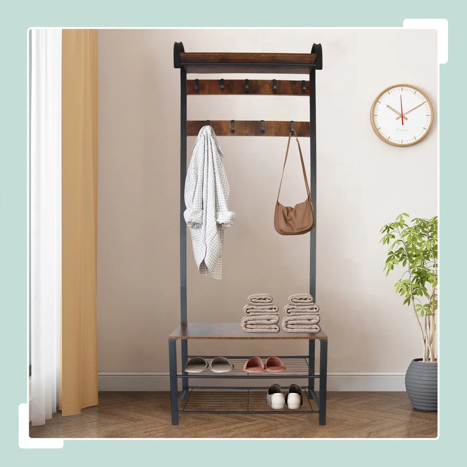 Dressing, porte-manteau, banc à chaussures, meuble d'entrée, crochets - Photo 2/4