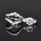Women 3 CT Moissanite Wedding engagement Ring 18k Gold Plated 925 silver VVS1 — photo 6