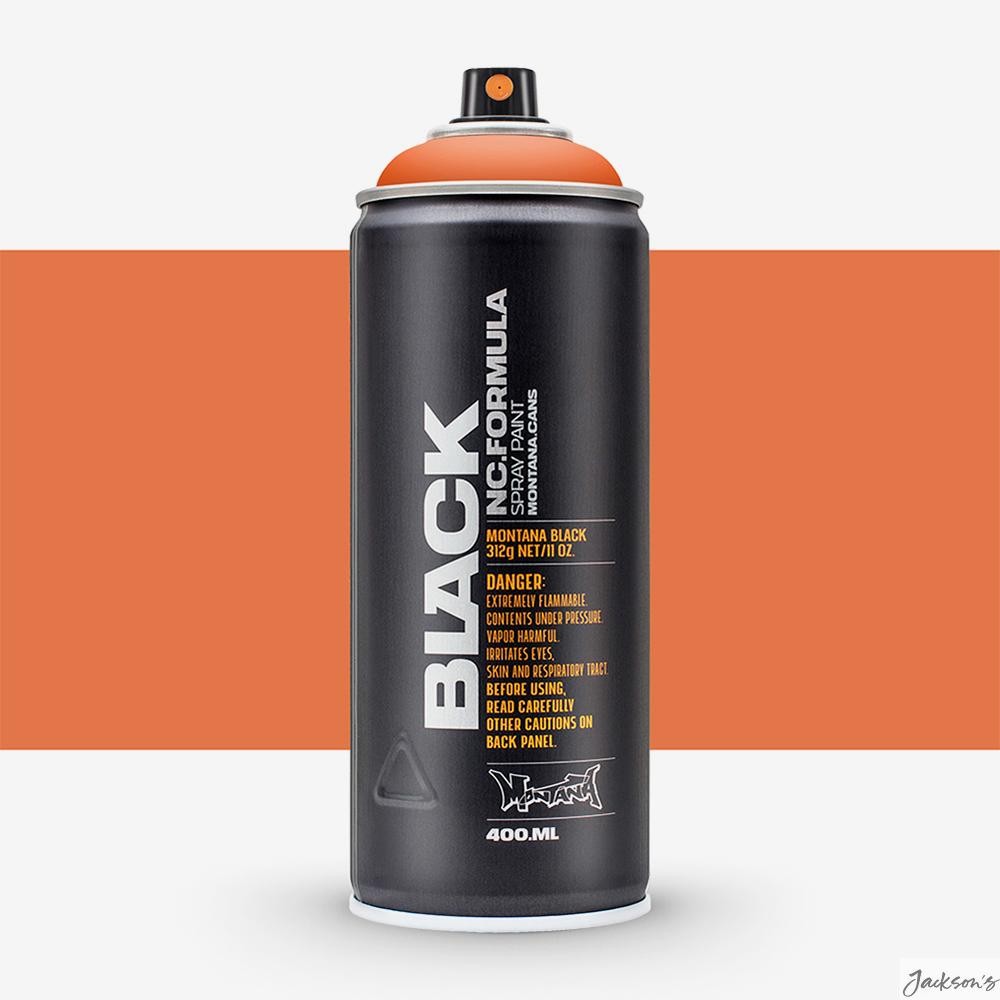 Montana Black Spray Paint Aerosol 400ml Matte Finish Halloween Art Craft