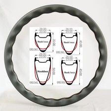 Bici da strada super leggera 700C ghiaia cerchio carbonio freno a disco ruote tubeless 24 fori