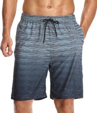 Mens Swim Trunks Quick Dry Board Shorts with Zipper Pockets Bathing Suit
