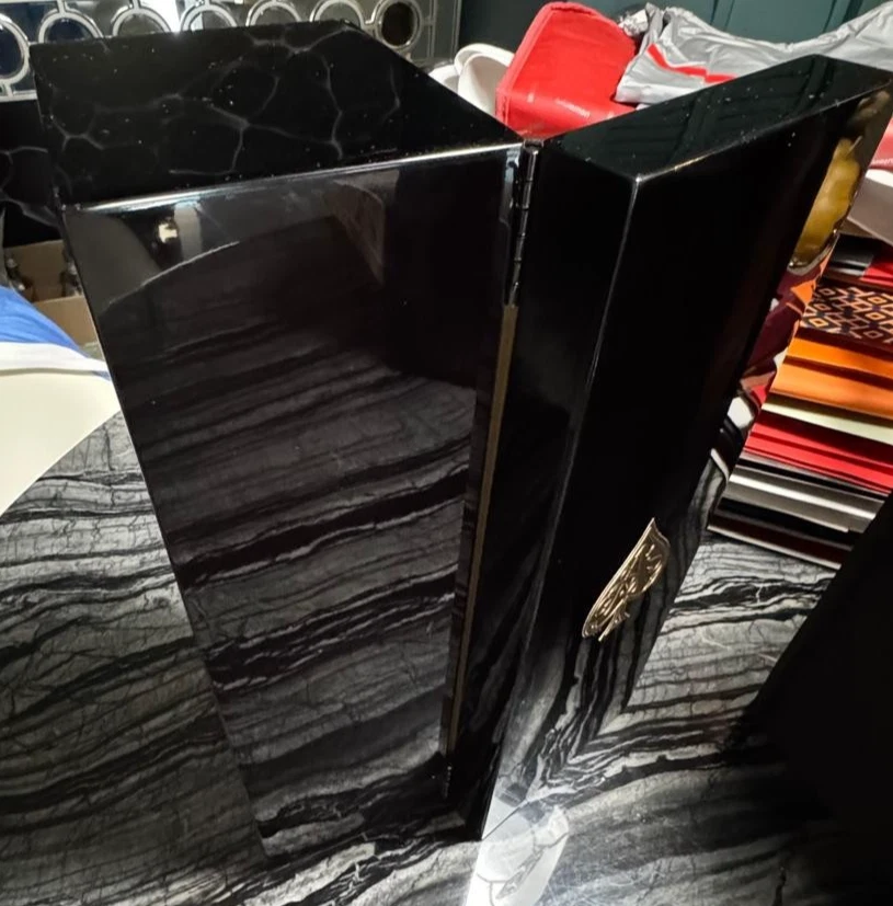 Armand de Brignac Brut Rose' Champagne Wood Empty Box & Nylon Case Bag 14 x5 x5" - Image 4 of 4