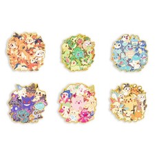 Pokemon Starter Type Enamel Pin Bundle Fire Water Grass Electric Ghost Fairy Set