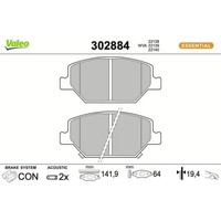 1X Bremsbelagsatz, Scheibenbremse Valeo 302884 Passend FüR Opel Vauxhall