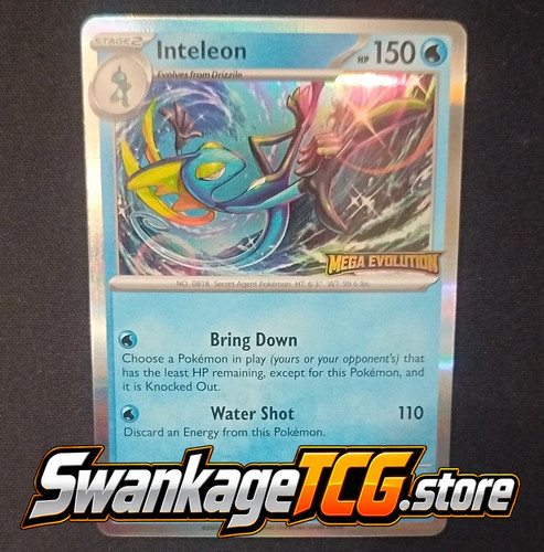 Pokemon TCG Inteleon 002 Mega Evolution Stamp Promo Holo