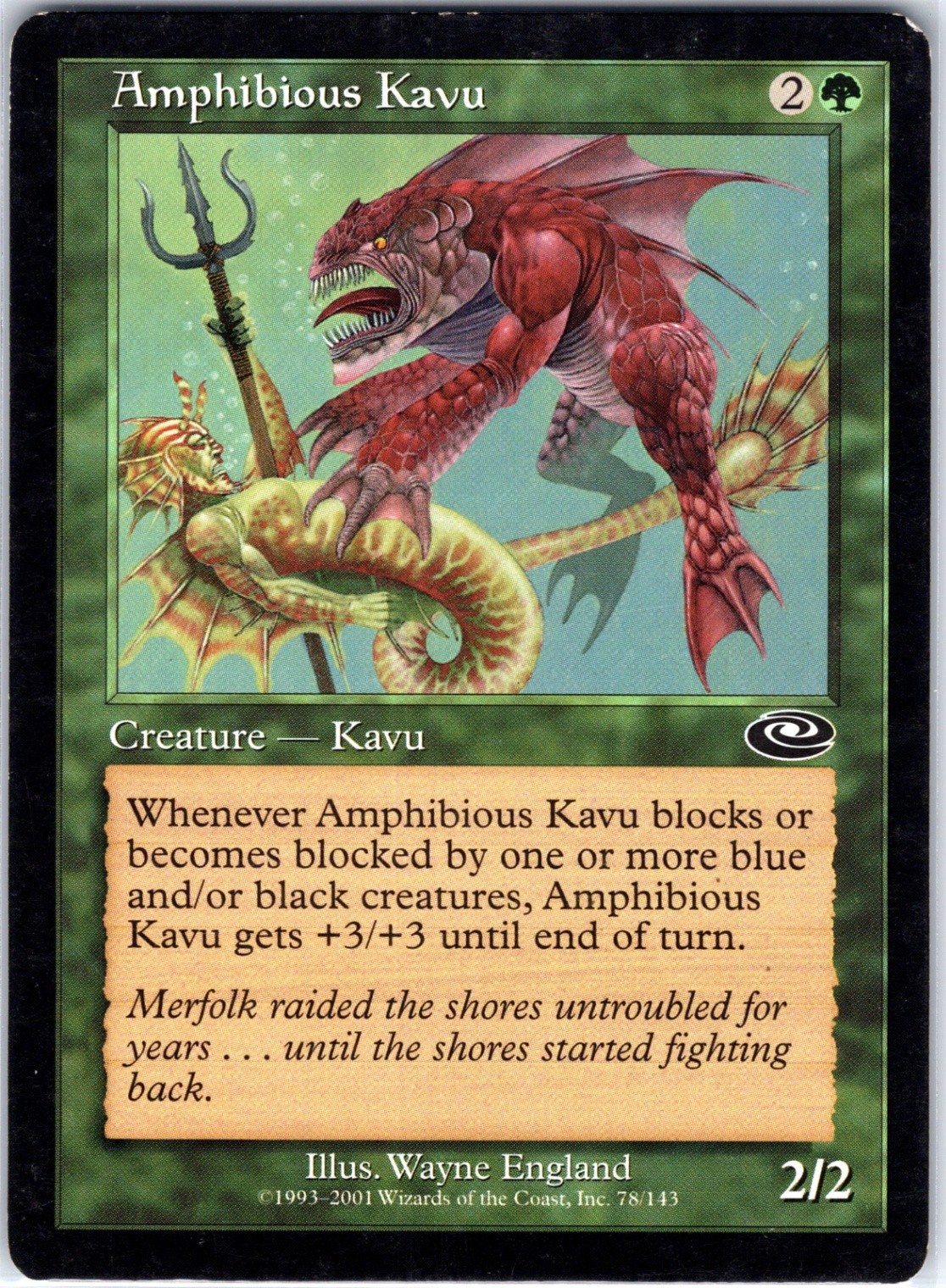 Amphibious Kavu 78 C Planeshift Magic the Gathering LP
