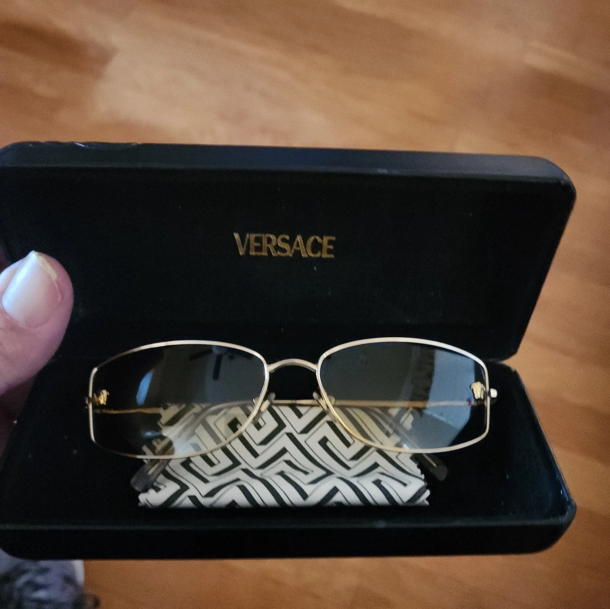 Versace Metal Rectangular Vintage Sunglasses for sale | eBay