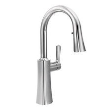 Moen S72608SRS Etch One-Handle High Arc Pulldown Kitchen Faucet Chrome