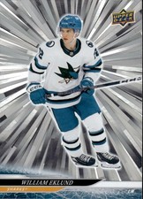 2024-25 Upper Deck #386 William Eklund Silver Outburst San Jose Sharks.