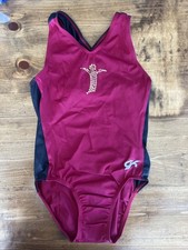 GK Elite Child large, Girls Leotard. Red And Black, Gymnastics, Dance