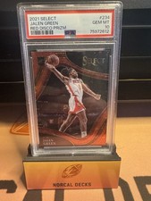 2021 Select Basketball - Jalen Green Red Disco Prizm Gem Mt 10 Read Description