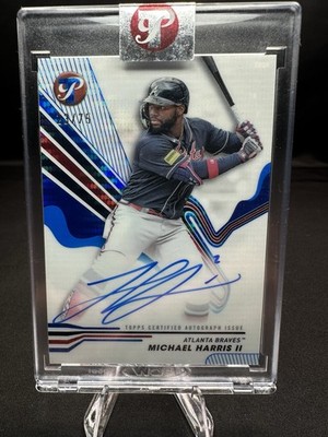 Topps 2024 Pristine Michael Harris II Braves Pristine Auto PA-MH Blue /75