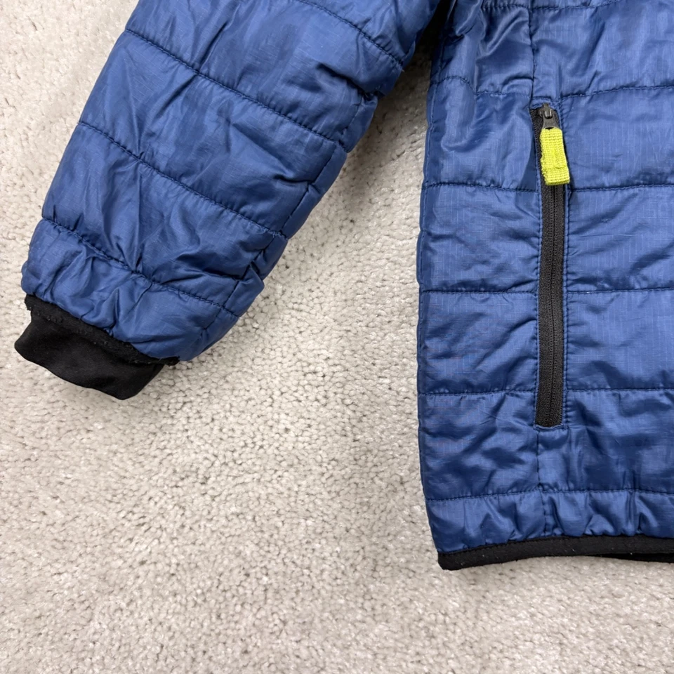 Gap Kids Puffer Jacket Kids Size Small Blue Full Zip Pockets Quilted Primaloft - Image 2 of 4