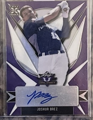 2021 Leaf Valiant - Joshua Baez #BA-JB1 Purple /50 (AU, RC) Autograph Auto