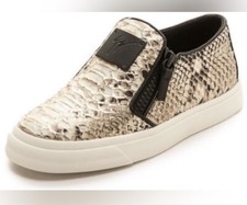 Sneakers Giuseppe Zanotti Python in pelle goffrata Devon taglia 37,5. 7,5 $625