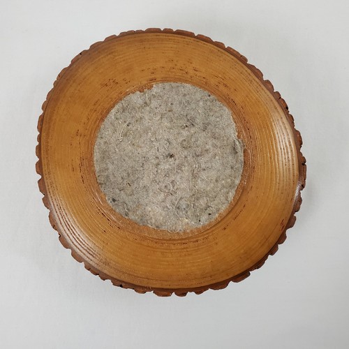 Vintage MCM Wooden Nut Bowl Bark Edge, Nutcracker, 6 Picks Mid‑Century Christmas - Picture 7 of 9