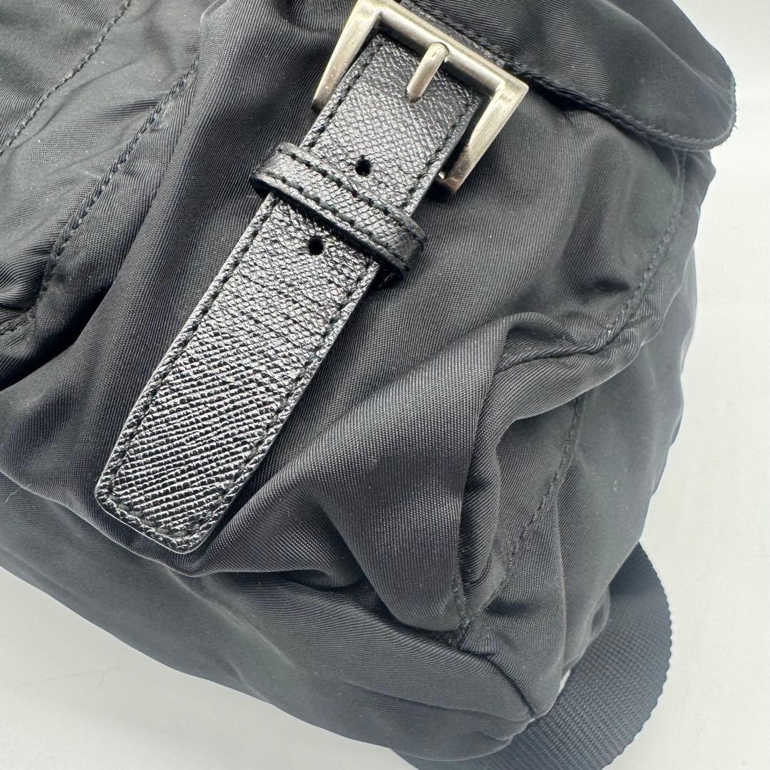 PRADA backpack Saffiano leather triangular logo b… - image 9