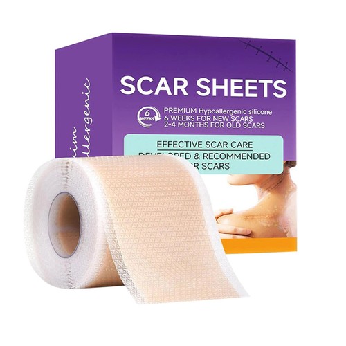 Silicone Scar Sheets,(1.6" X 120" Roll- 3M) Silicone Scar Tape for Surgical Scar - Picture 13 of 15