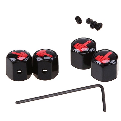 4× Car Wheel Air Pressure Tire Valve Stems Cap Dust Cover Anti-theft Accessories - Foto 11 di 12