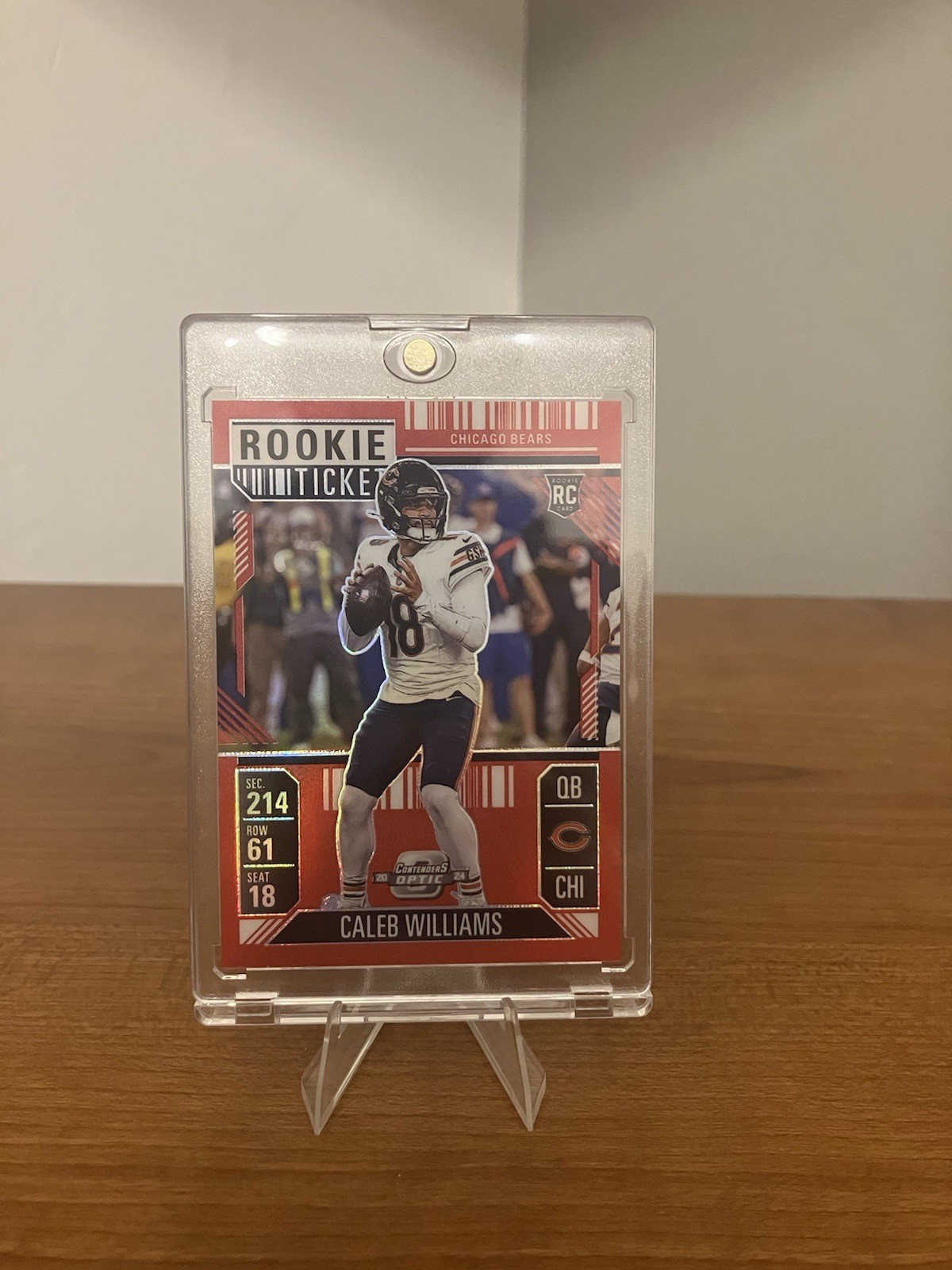 2024 Panini Contenders Optic - Rookie Ticket Caleb Williams #68 Red Prizm /199