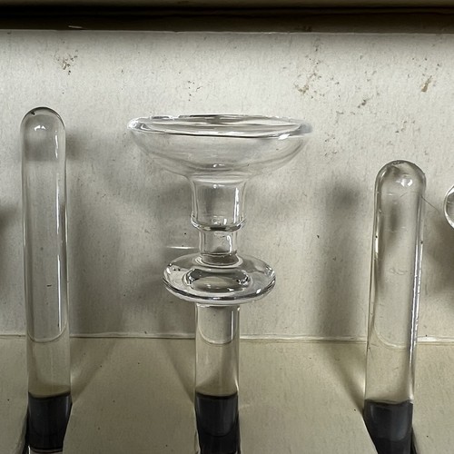 6 teteras transparentes de vidrio artístico de colección Martini Swizzle Stir Sticks artículos de barra - Imagen 6 de 7