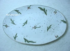 Potter's Studio Pine and Berries Serving Tray - Platter 12-1/4" Holiday - New