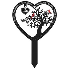 Stake Graves Cemetery Decorations Dad Metal Memorial Grave Markers, Father H...