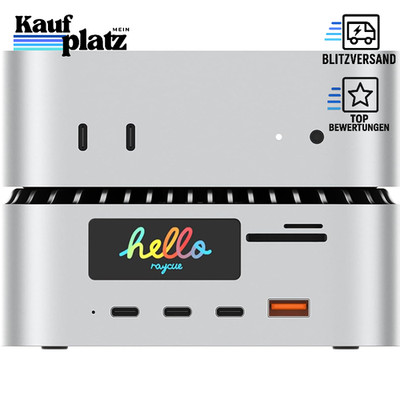 Ladestation Dock Hub für Mac mini M4 Aluminium mit 8TB SSD 165W 4K HDMI