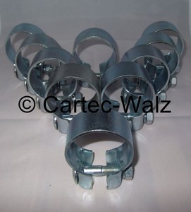 5 Stück Ausspuff Montageschelle Montageschelle Ø 41 mm Breitbandschelle