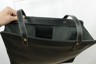 Christian Dior Vintage Black Leather Large Shoulder Bag