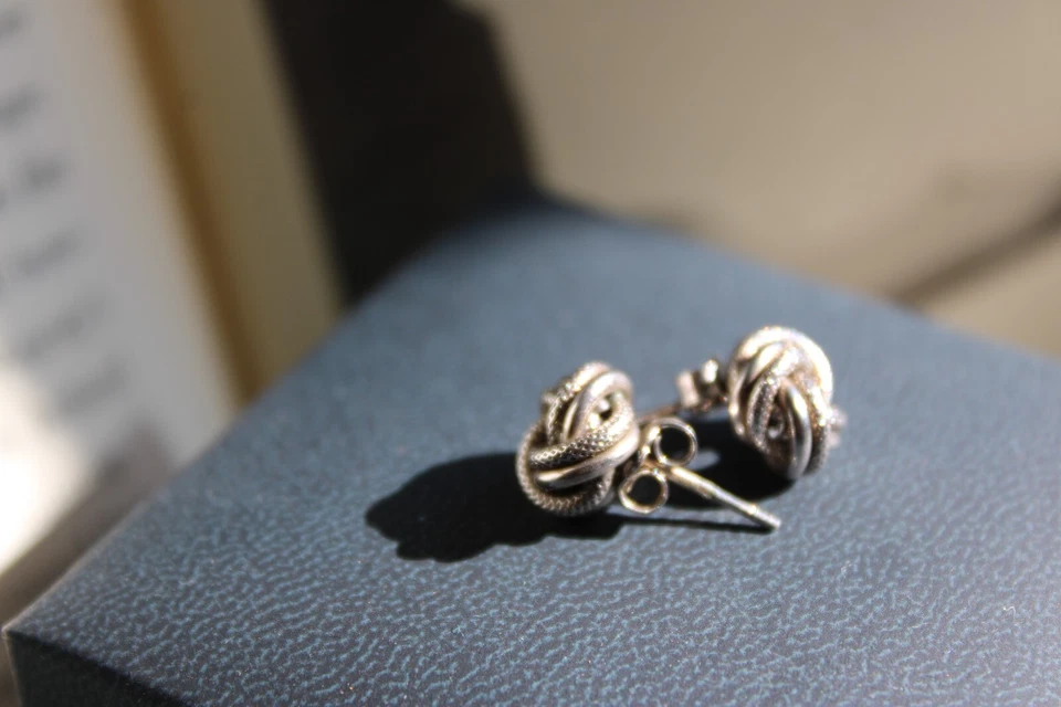 PENDIENTES ITALIANOS PLATA ESTERLINA AZUL NILO Foto 4 de 4