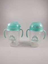 Mama Bear Brand 360 Sippy Cup W/Weighted Straw  Handles - Blue, 9oz Bottle/Cup