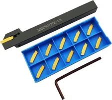 Lathe Grooving Tool Holder Grooving Cut-Off MGEHR1212-1.5 With 11pcs MGMN150-G