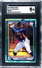2024 Bowman Draft #BDC-176 Camilo Diaz Chrome Lunar Glow Refractor SGC 9 Mint+