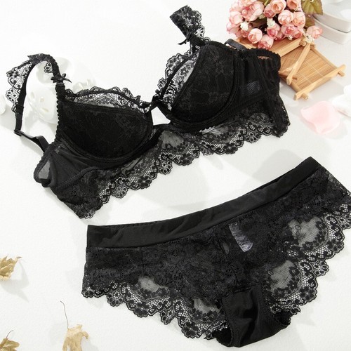 Varsbaby Push Up Lace Bra with Panty Set Underwire Lingerie - Picture 2 of 28