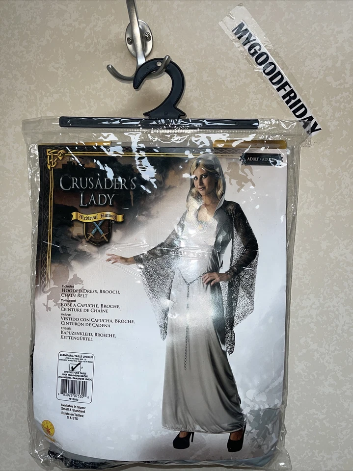 Disfraz de Dama Cruzada Mujer Medieval Doncella Elegante Halloween Adulto Foto 2 de 4