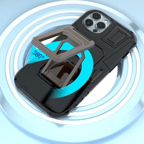 Hybrid Armor Magnetic Car Holder Rugged Phone Case For iPhone 14 Pro Max 13 12 - Zdjęcie 6 z 17