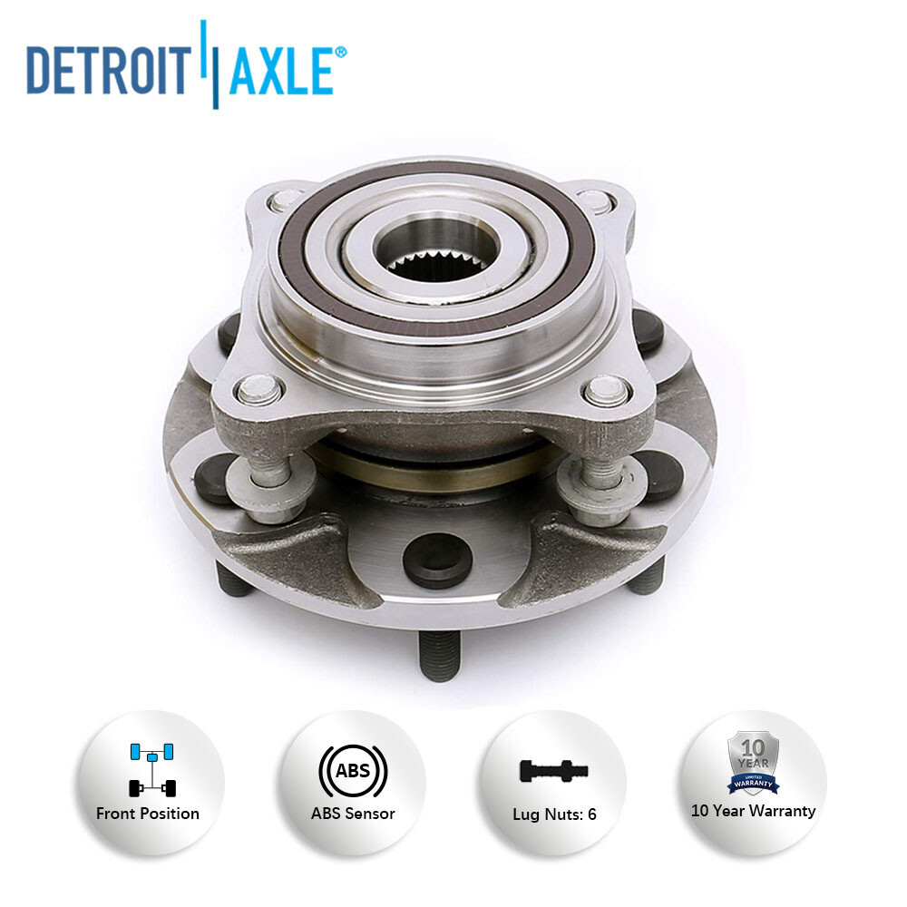 Pair Of Front Wheel Hub & Bearings For Toyota Tacoma & 4Runner (2003-2020) - 4WD Compatible, 10-Year Warranty