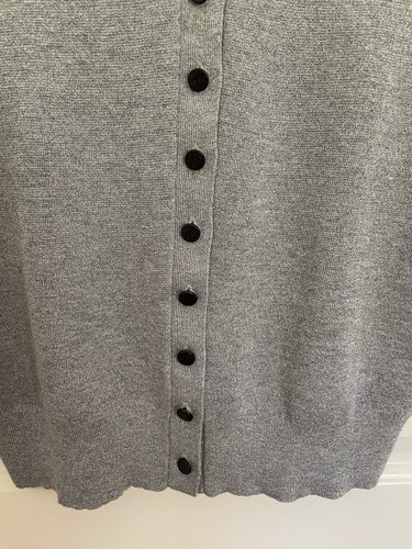 SABA Mariya Metallic Short Sleeve Cardi XS Silver Like New Free Postage - Picture 8 of 11