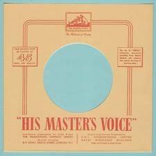 HMV cream  red - REPRODUCTION RECORD COMPANY SLEEVES - pack of 10 
