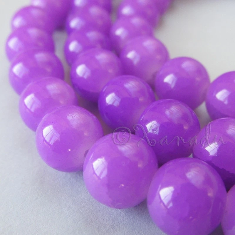 Purple Wholesale 10mm Opaque Crackle Glass Beads G8111 - 50, 100 Or 200PCs - Image 2 of 4