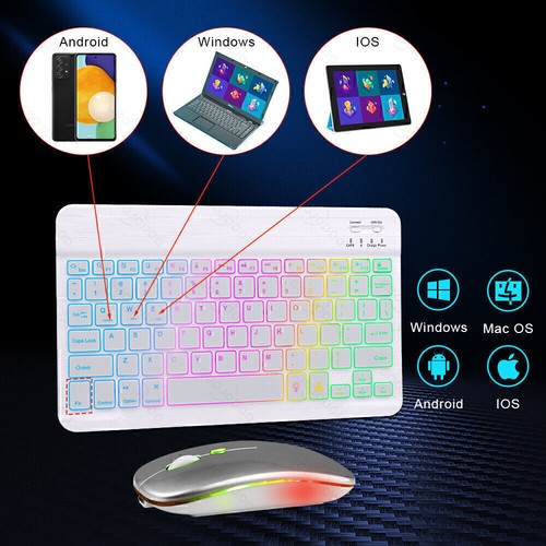 For Lenovo Chromebook Duet 3 11" 10.1" Tablet Wireless Bluetooth Keyboard Mouse - Picture 17 of 108