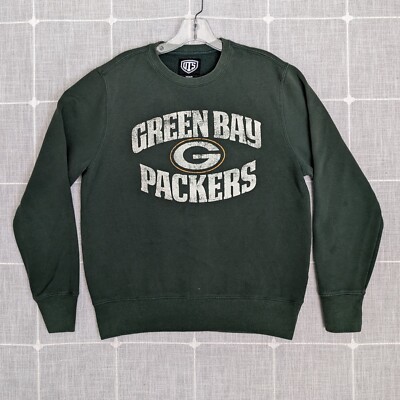 OTS Green Bay Packers Sweater Mens S/M Green Sweatshirt Pullover Football STAINS